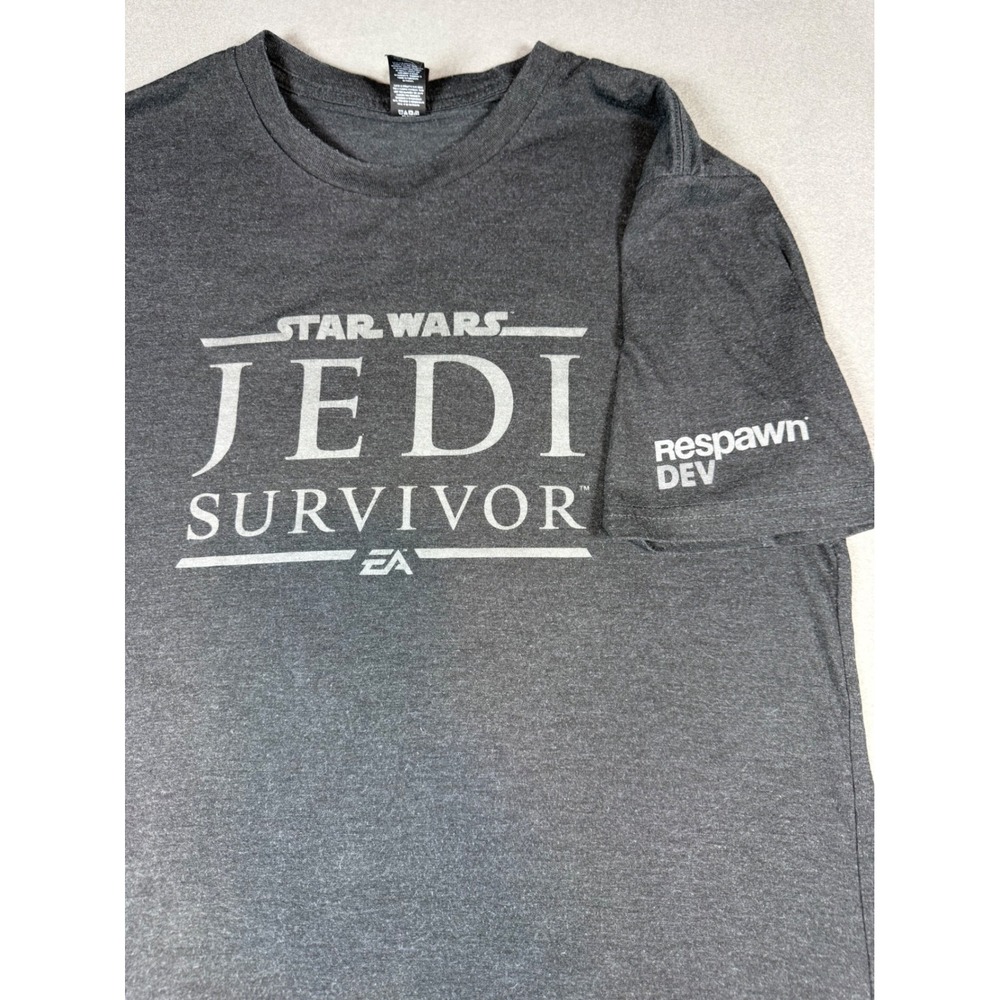 Star‎ Wars Jedi Survivor Mens T-Shirt Respawn DEV Promo Small Grey Tri-Blend Tee
